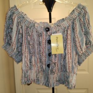 Summer shoulder blouse